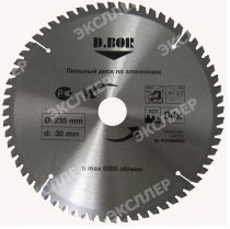 Пильный диск по алюминию, 230х30(25,4) Z64 D.BOR 9k-412306405d