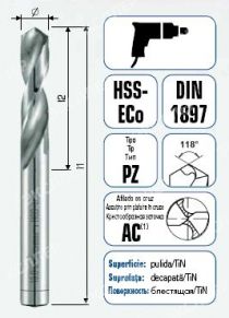 Сверло по металлу 3.0х46 PZ Cobalt 92103001 ALPEN