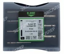 Набор коронок с алмазным напылением, 7 шт. 3 - 4 - 5 - 6 - 8 - 10 - 12 D.BOR W-013-19H-6007814