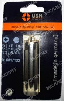 Набор насадок PZ+шлиц 3шт. CO карта USH 17132
