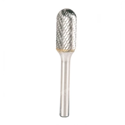 Бор-фреза по металлу форма С (цилиндр со сферическим концом) 9,6*19,0/64,0 хв. 6 мм D.BOR 9f-12096k02d