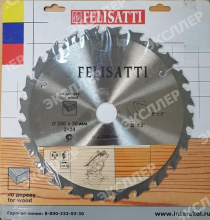 Диск пильный 250*2.6*30-24Т по дереву Felisatti 6554512098