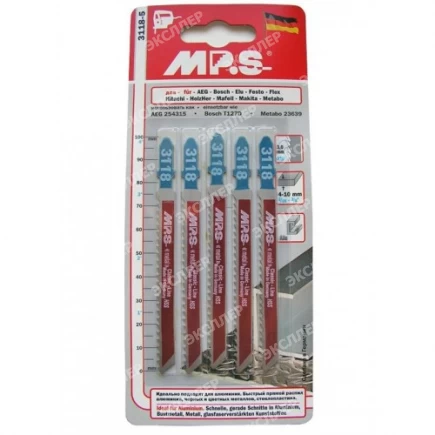 Пилки MP.S (Германия) 8tpi 100/75мм HSS 5шт T127D 3118