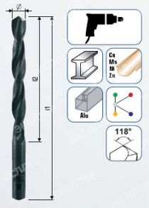 Сверло по металлу 4.5х80 2шт Sprint 61404501 ALPEN